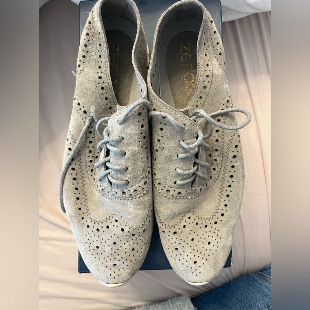 Cole Haan Ironstone Suede Zerogrand Wing Ox